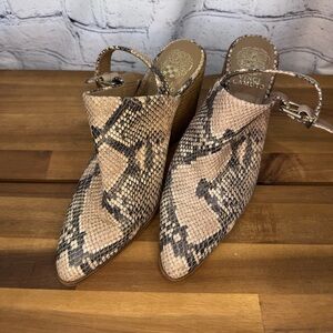 Vince Camuto Women's Snake Print Heels